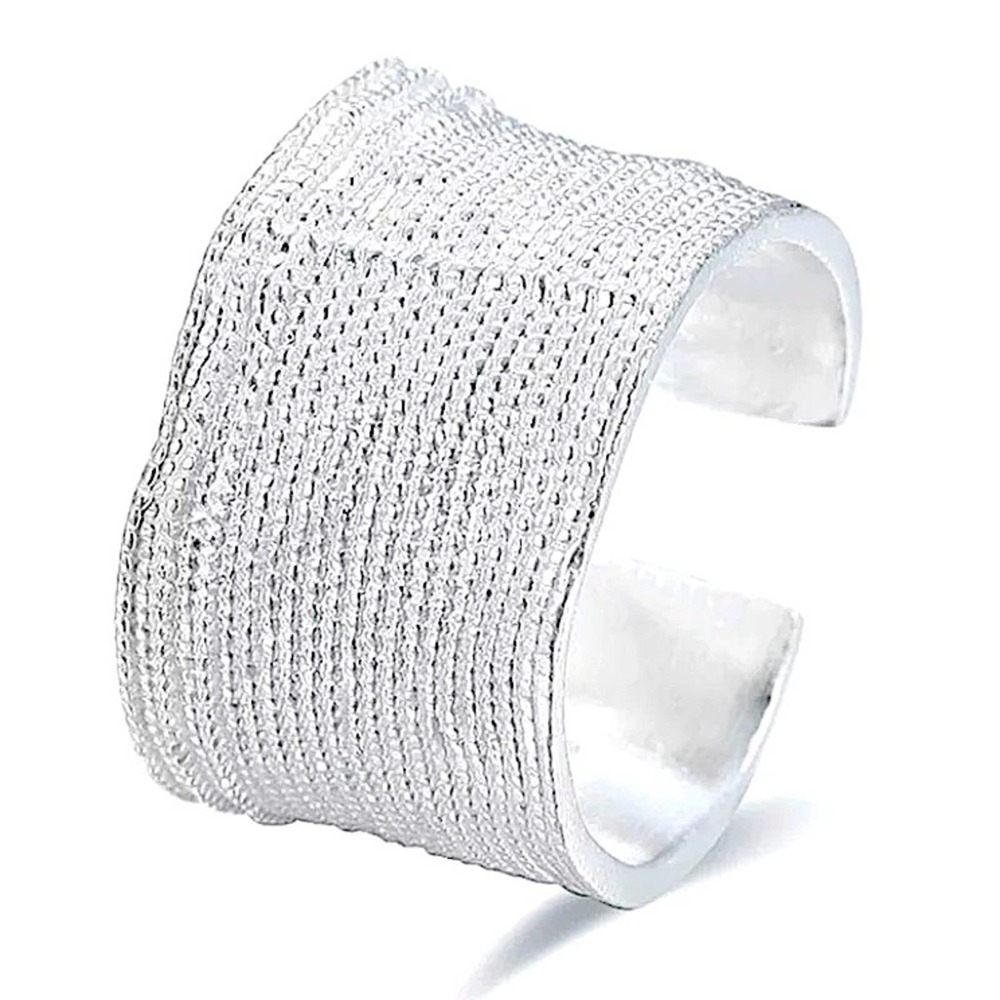Sterling Silver Plated Irregular Texture Ring - image 5